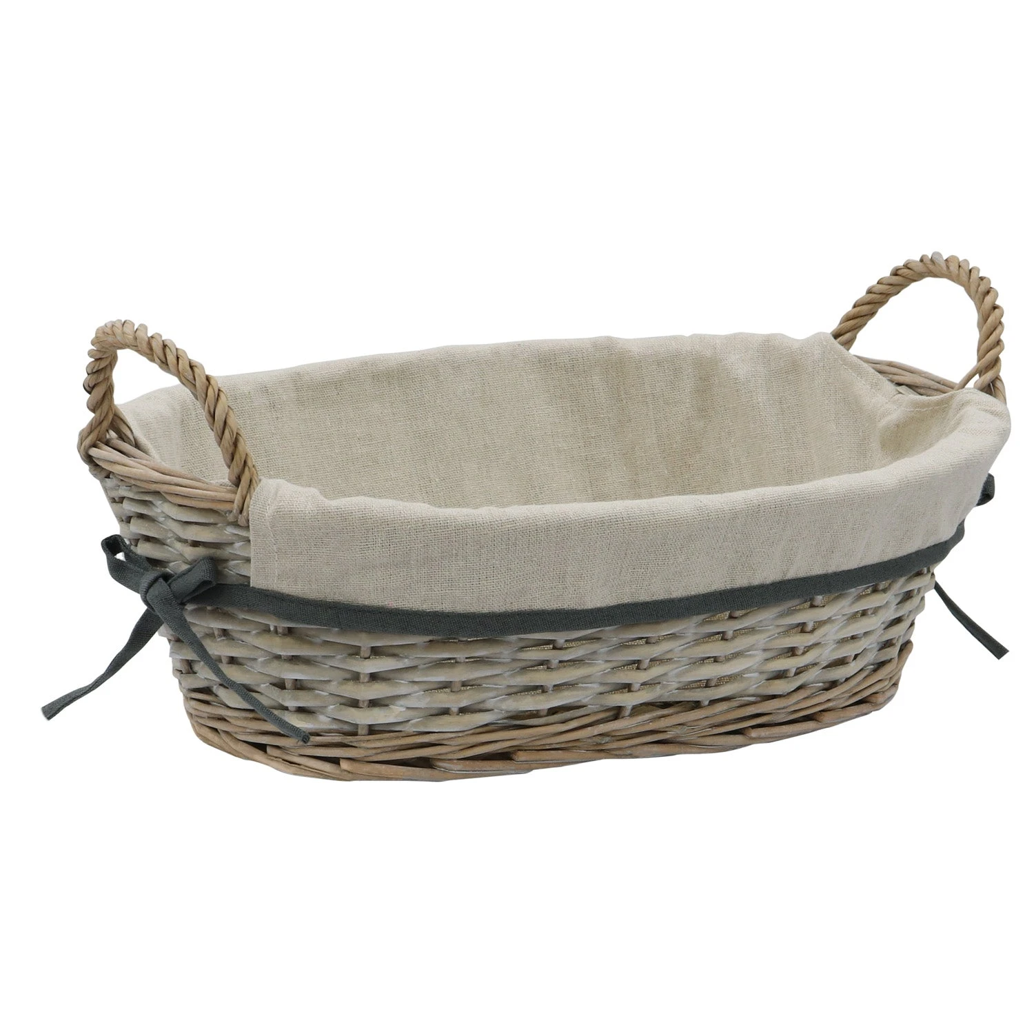 Arianna Antique Wash Oval Willow Storage Basket 1 Arianna Antique Wash Oval Willow Storage Basket