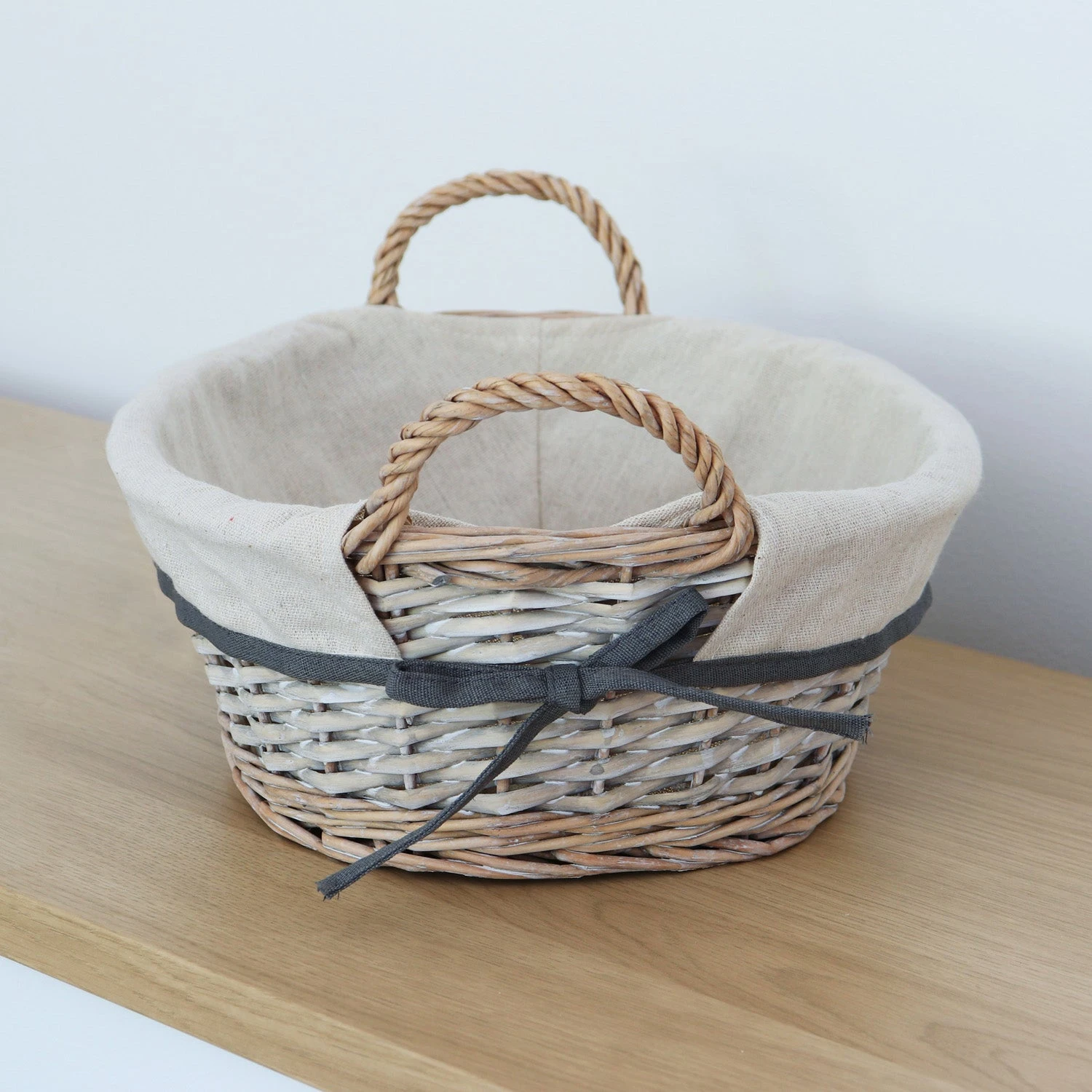 Arianna Antique Wash Oval Willow Storage Basket 5 Arianna Antique Wash Oval Willow Storage Basket - Image 5