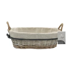 Arianna Antique Wash Oval Willow Storage Basket 12 Arianna Antique Wash Oval Willow Storage Basket -Julian Charles 24 410 5