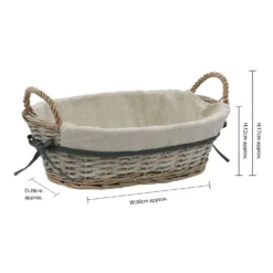 Arianna Antique Wash Oval Willow Storage Basket 13 Arianna Antique Wash Oval Willow Storage Basket -Julian Charles 24 410 6