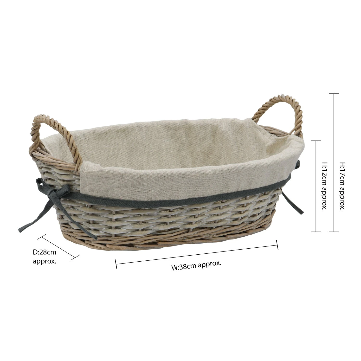 Arianna Antique Wash Oval Willow Storage Basket 7 Arianna Antique Wash Oval Willow Storage Basket - Image 7