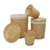 Acacia Honey Willow Round Laundry Baskets And Bins Set