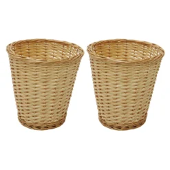 Acacia Honey Willow Round Laundry Baskets And Bins Set -Julian Charles 24 501 5