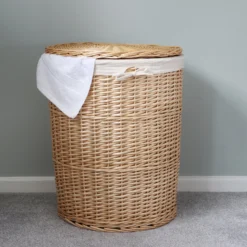 Acacia Honey Willow Round Laundry Baskets And Bins Set -Julian Charles 24 501 9