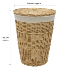 Acacia Honey Round Willow Laundry Basket 9 Acacia Honey Round Willow Laundry Basket -Julian Charles 24 503 3