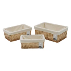 Acacia Honey Set Of 3 Rectangular Willow Storage Baskets -Julian Charles 24 504 5