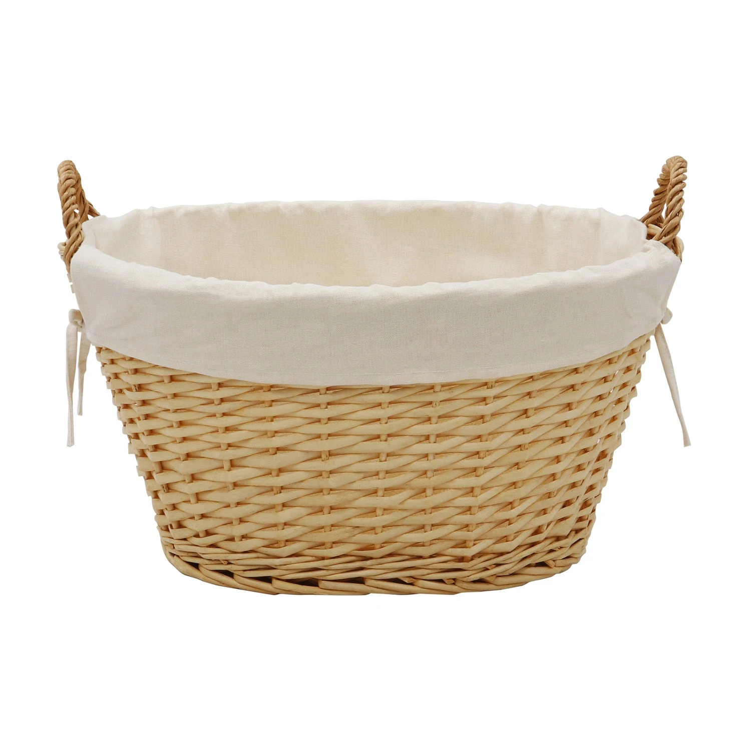 Acacia Honey Oval Willow Storage Basket - Large 2 Acacia Honey Oval Willow Storage Basket - Large - Image 2