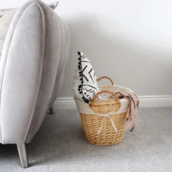 Acacia Honey Oval Willow Storage Basket - Large 12 Acacia Honey Oval Willow Storage Basket - Large -Julian Charles 24 507 4