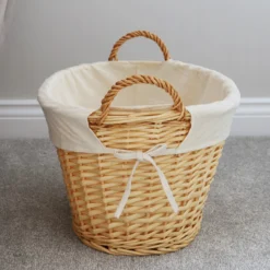 Acacia Honey Oval Willow Storage Basket - Large 13 Acacia Honey Oval Willow Storage Basket - Large -Julian Charles 24 507 5