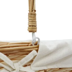 Acacia Honey Rectangular Willow Shopping Basket - Large -Julian Charles 24 508 2