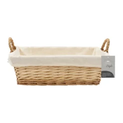 Acacia Honey Rectangular Willow Storage Basket -Julian Charles 24 511 5