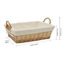 Acacia Honey Rectangular Willow Storage Basket -Julian Charles 24 511 6