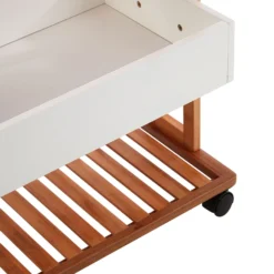 Nostra 4 Tier Bamboo And White Storage Trolley -Julian Charles 2405768 mac 02