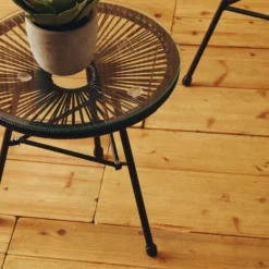 Miami Black Rattan 3 Piece Patio Set -Julian Charles 2407023 4