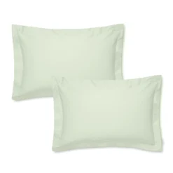 Bianca Green 400TC 100% Cotton Sateen Oxford Pillowcase Pair