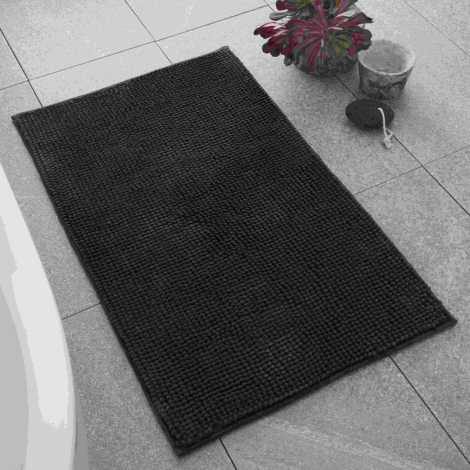 Catherine Lansfield Charcoal 1200Gsm Bobble Bath Mat 1 Catherine Lansfield Charcoal 1200Gsm Bobble Bath Mat