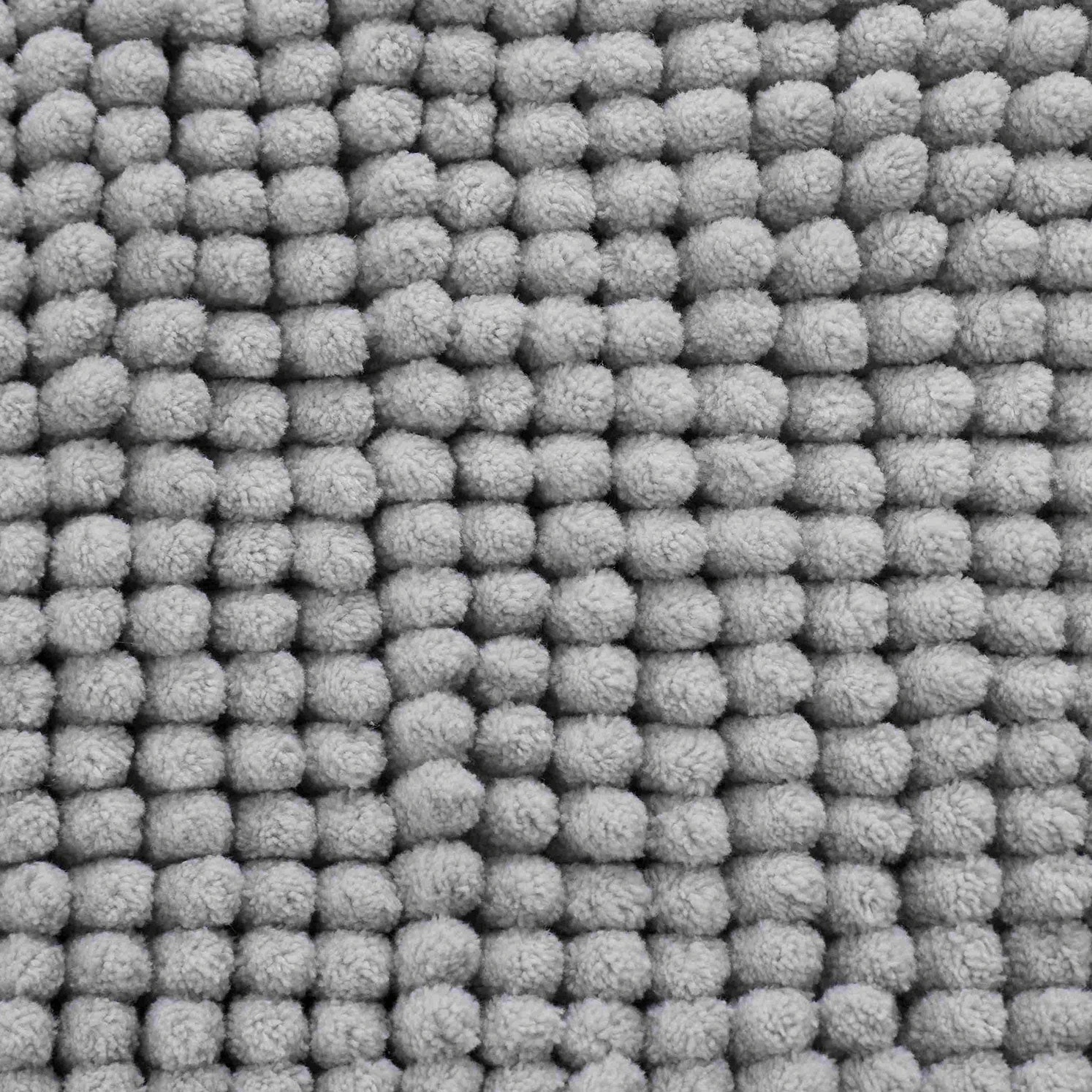 Catherine Lansfield Silver 1200Gsm Bobble Bath Mat 3 Catherine Lansfield Silver 1200Gsm Bobble Bath Mat - Image 3