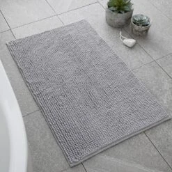 Catherine Lansfield Silver 1200Gsm Bobble Bath Mat