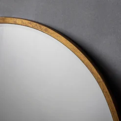 Higgins Antique Gold Round Mirror 80cm -Julian Charles 5055999227872 2