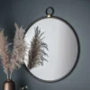 Bayswater Black Round Mirror