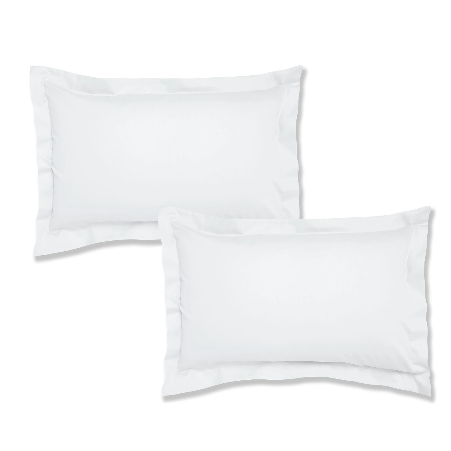 Bianca White 200TC 100% Cotton Percale Oxford Pillowcase Pair 1 Bianca White 200TC 100% Cotton Percale Oxford Pillowcase Pair