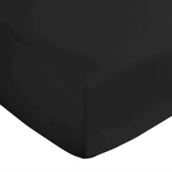 Bianca Black 400TC Cotton Sateen Fitted Sheet -Julian Charles 53098 400TCFITTEDSHEETBLACKIMAGE4