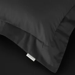 Bianca Black 400TC Cotton Sateen Oxford Pillowcase Pair -Julian Charles 53098 400TCOXFORDPCPAIRBLACKIMAGE3