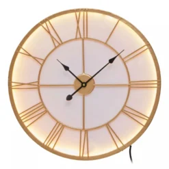 Genova Gold And White LED Wall Clock -Julian Charles 5507079 1500 x 1500