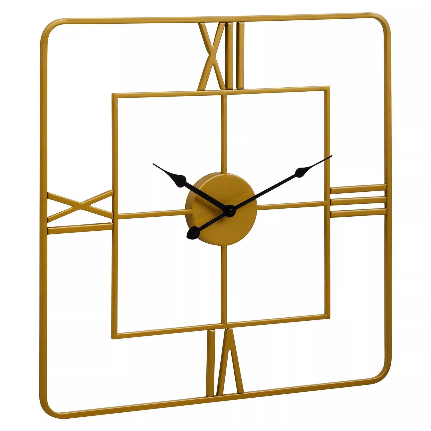 Kent Gold Finish Square Wall Clock 4 Kent Gold Finish Square Wall Clock - Image 4