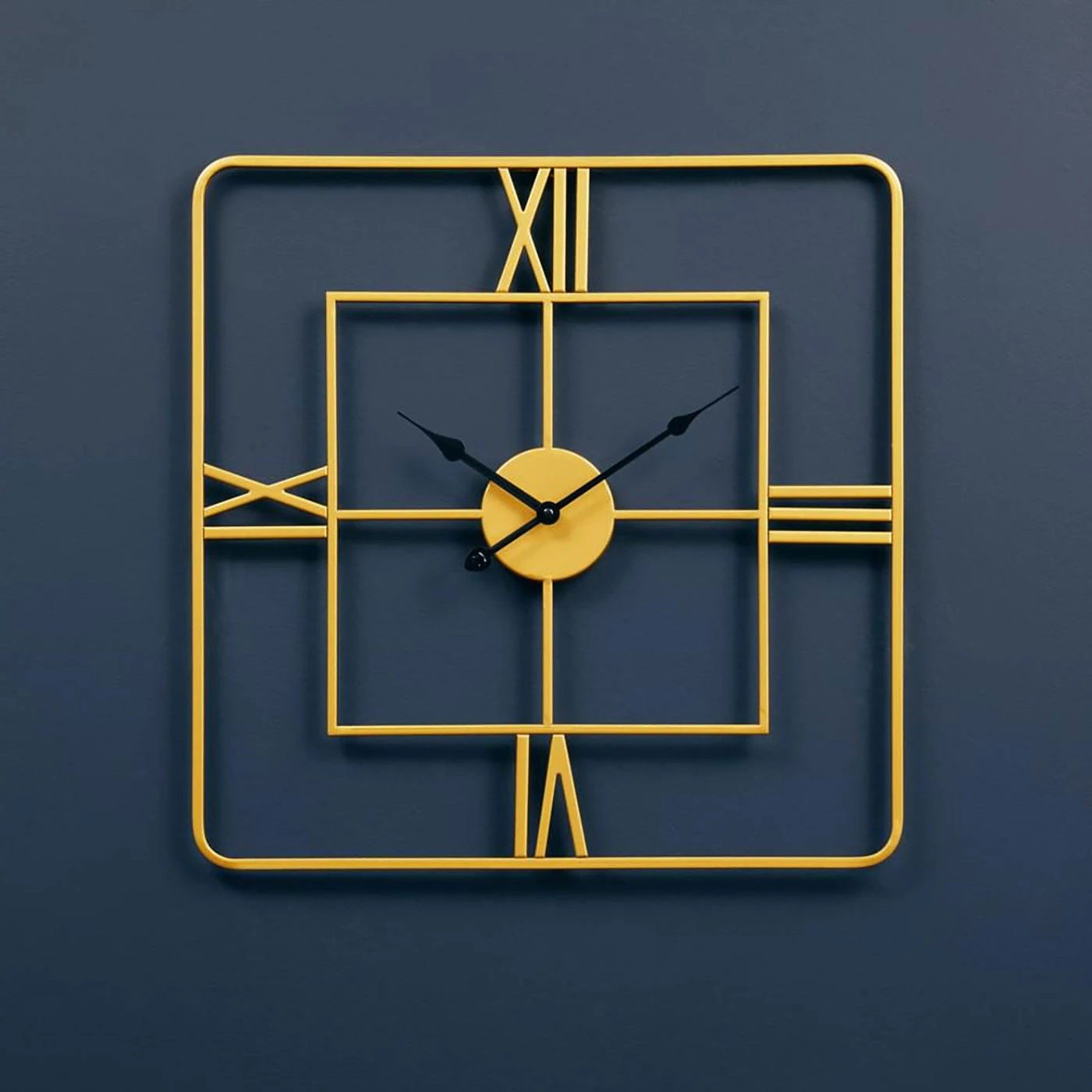Kent Gold Finish Square Wall Clock 1 Kent Gold Finish Square Wall Clock