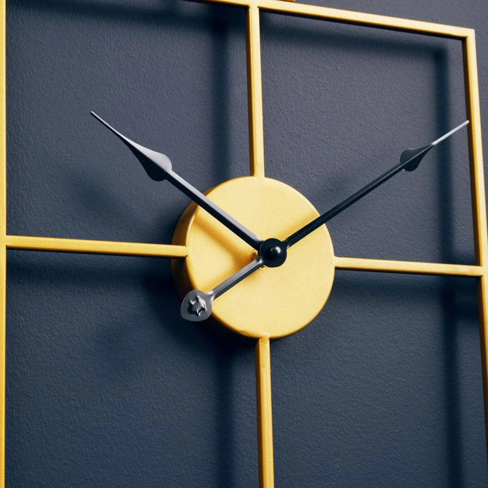 Kent Gold Finish Square Wall Clock 3 Kent Gold Finish Square Wall Clock - Image 3