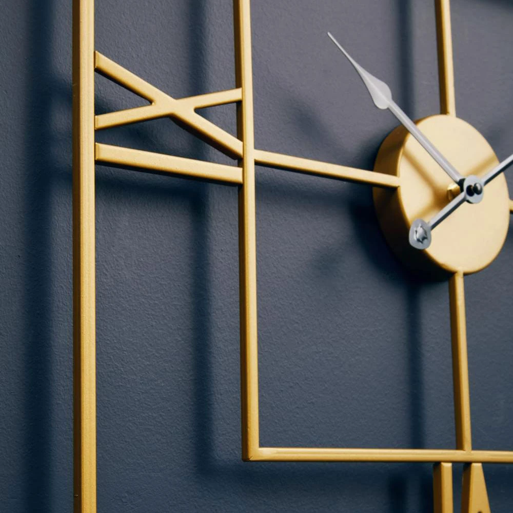 Kent Gold Finish Square Wall Clock 2 Kent Gold Finish Square Wall Clock - Image 2