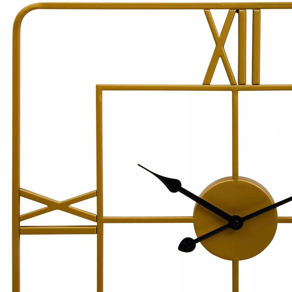 Kent Gold Finish Square Wall Clock 5 Kent Gold Finish Square Wall Clock - Image 5