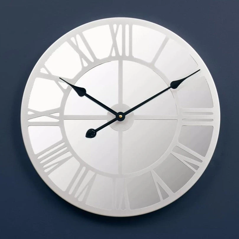 Kent Silver Mirrored Wall Clock 2 Kent Silver Mirrored Wall Clock - Image 2