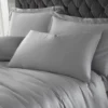 Catherine Lansfield Silver Silky Soft Satin Standard Pillowcase Pair