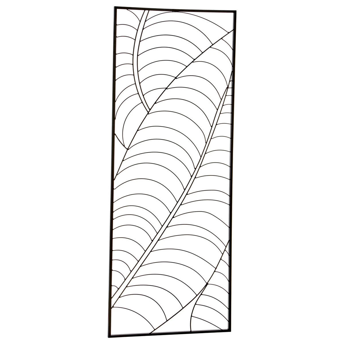 Trento Small Black Leaf Design Wall Art 2 Trento Small Black Leaf Design Wall Art - Image 2