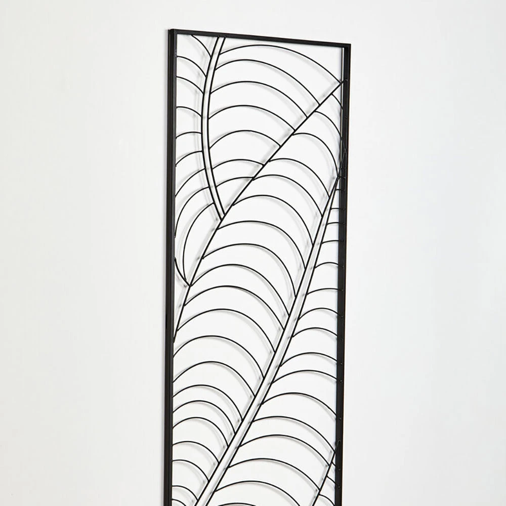 Trento Small Black Leaf Design Wall Art 3 Trento Small Black Leaf Design Wall Art - Image 3