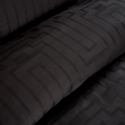 Bianca Black Satin Geo 100% Cotton Jacquard Duvet Set -Julian Charles 57122 SATINGEOJACQUARDBACKANDWHITEDUVETSETIMAGE3