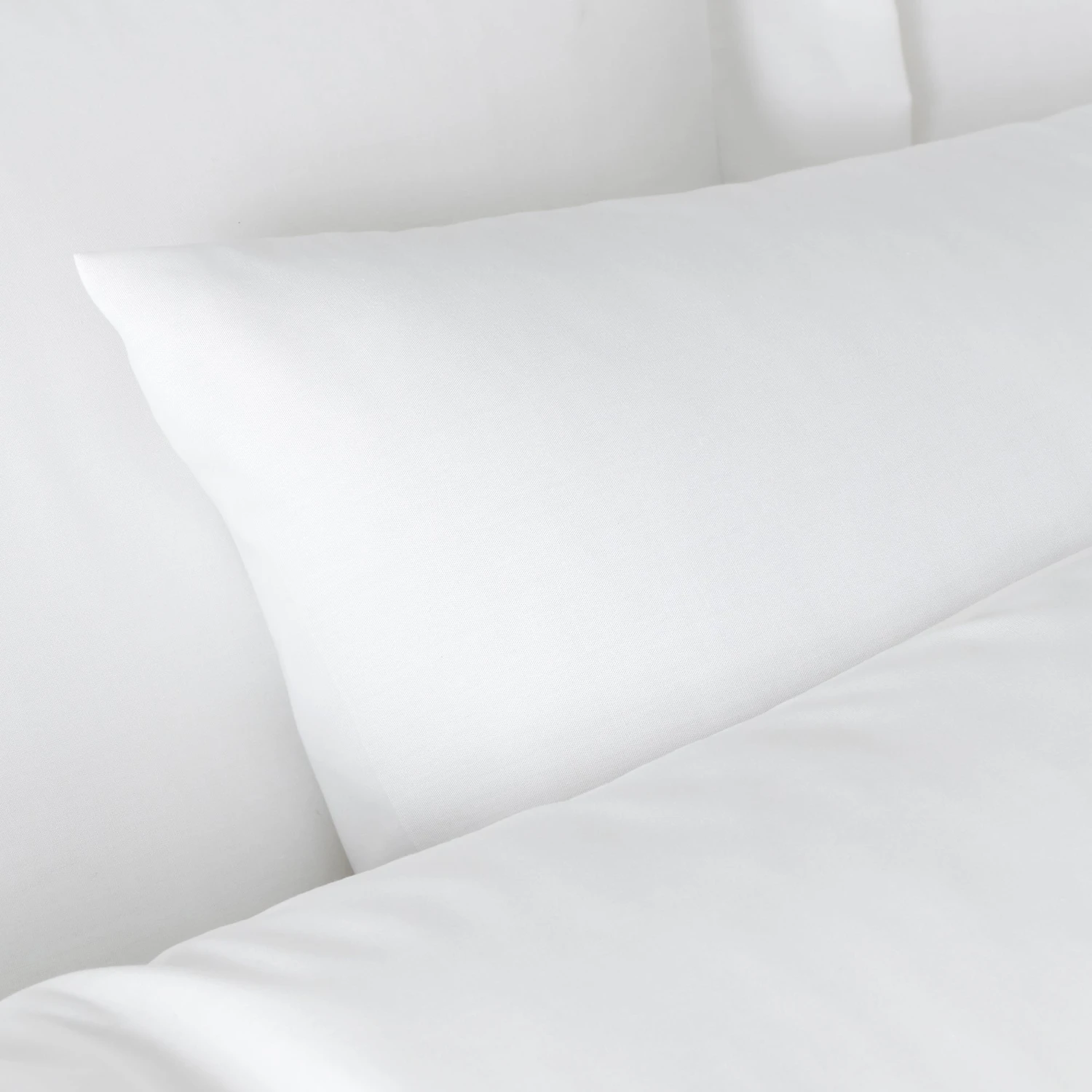Bianca White 180 Thread Count 100% Egyptian Cotton Housewife Pillowcase Pair 2 Bianca White 180 Thread Count 100% Egyptian Cotton Housewife Pillowcase Pair - Image 2