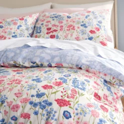 Bianca Olivia Floral 200TC Cotton Duvet Cover Set 8 Bianca Olivia Floral 200TC Cotton Duvet Cover Set -Julian Charles 57601 OLIVIA FLORAL DUVET SET IMAGE 4