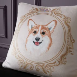 Bridgerton By Catherine Lansfield Mr Newton Corgi Cushion (45cm X 45cm) -Julian Charles 57625 MR NEWTON CORGI CUSHION IMAGE 3