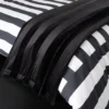 Style Sisters Black Velvet Stripe Bedspread (240cm X 260cm)