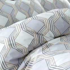 Bianca Atticus Grey Geometric Cotton Duvet Set -Julian Charles 58177 ATTICUS GEO DUVET SET IMAGE 4