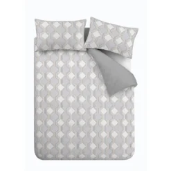 Bianca Atticus Grey Geometric Cotton Duvet Set -Julian Charles 58177 ATTICUS GEO DUVET SET IMAGE 5