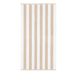 Bianca Reversible Stripe Natural Jacquard Towels -Julian Charles 58182 REVERSIBLEJACQUARDTOWELSNATURALIMAGE5