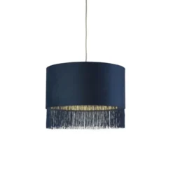 Velvet Fringe Navy Blue Light Shade