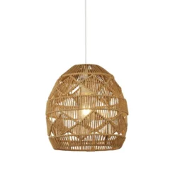 Diamond Pattern Rattan Easifit Light Shade