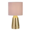 Gold Table Lamp With Blush Pink Shade