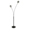 Smoke And Black 2 Light Floor Lamp
