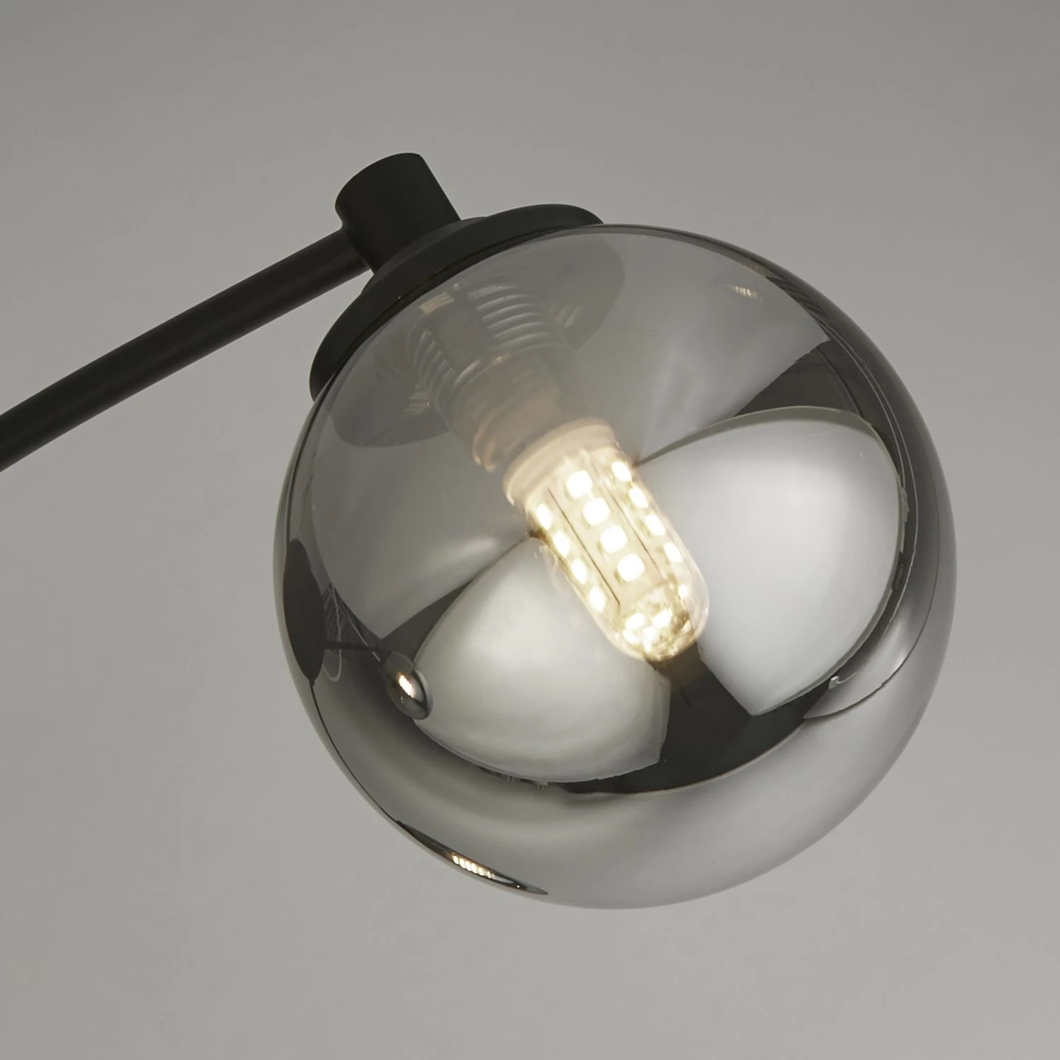 Smoke And Black Glass 3 Orb Ceiling Light 2 Smoke And Black Glass 3 Orb Ceiling Light - Image 2